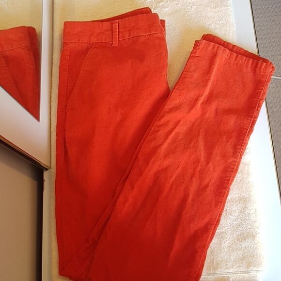 3/$20 Gap woman 100% cotton pant orange size 0 - Picture 1 of 5